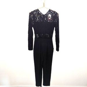 NWT Marilyn Monroe Black Lace Jumpsuit Size S